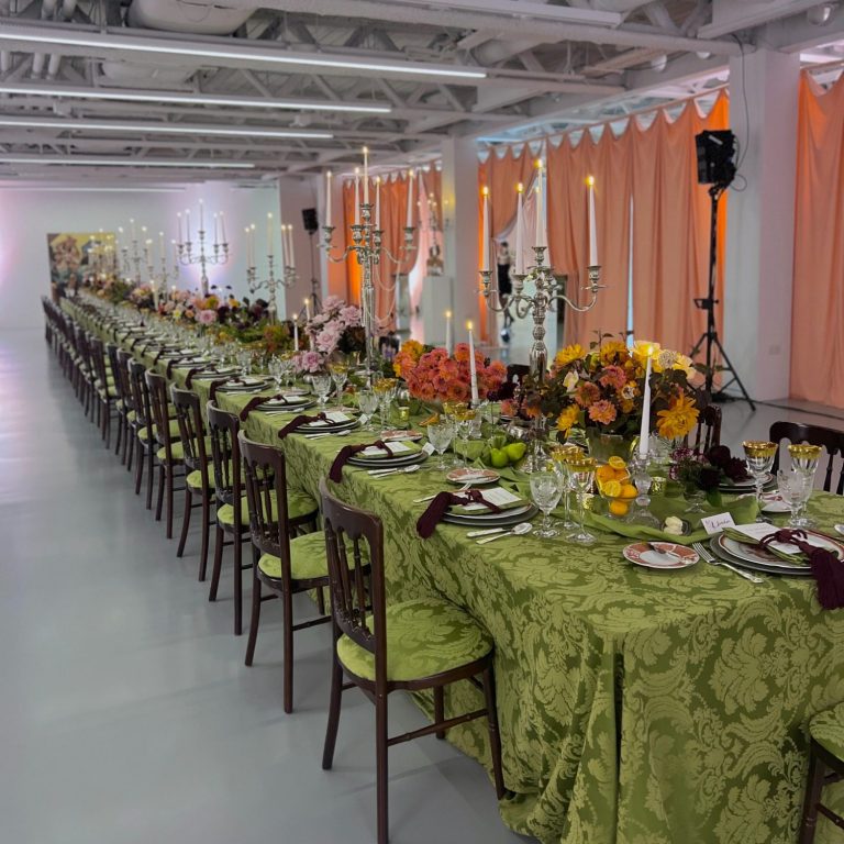 Full room wedding drapes in London with wall coverage using pipe and drape system to transform venue space