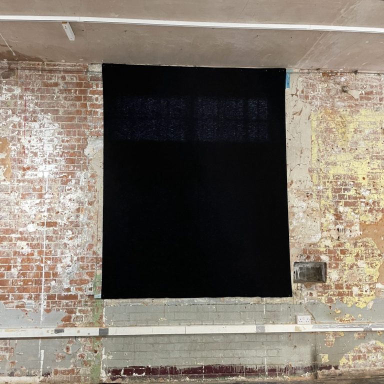 blackout drapes for a London fashion show