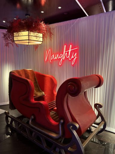 White Stretch Drapes Christmas Party Installation London