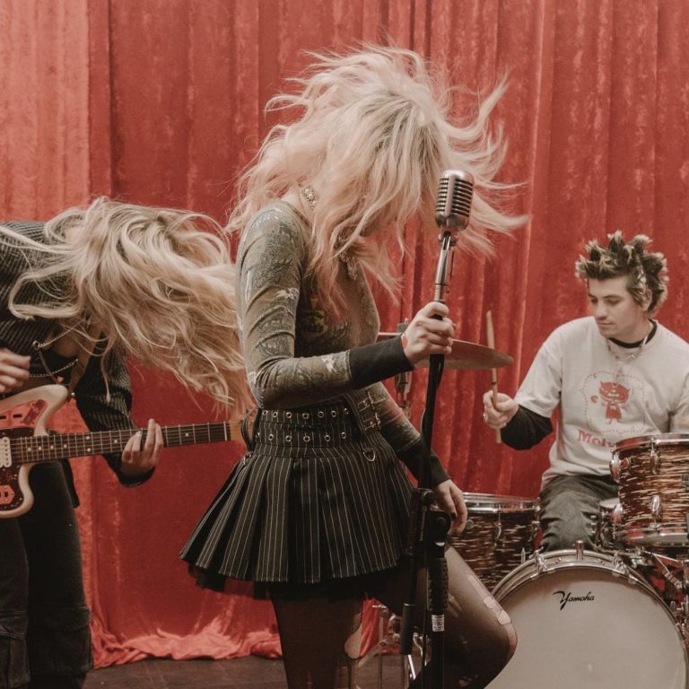 crushed red velvet drapes for London video shoot